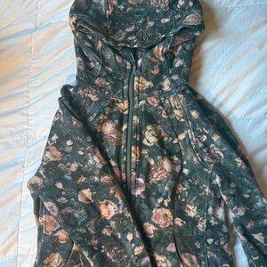 Lululemon Athletica Floral Zip-Up Hoodie
